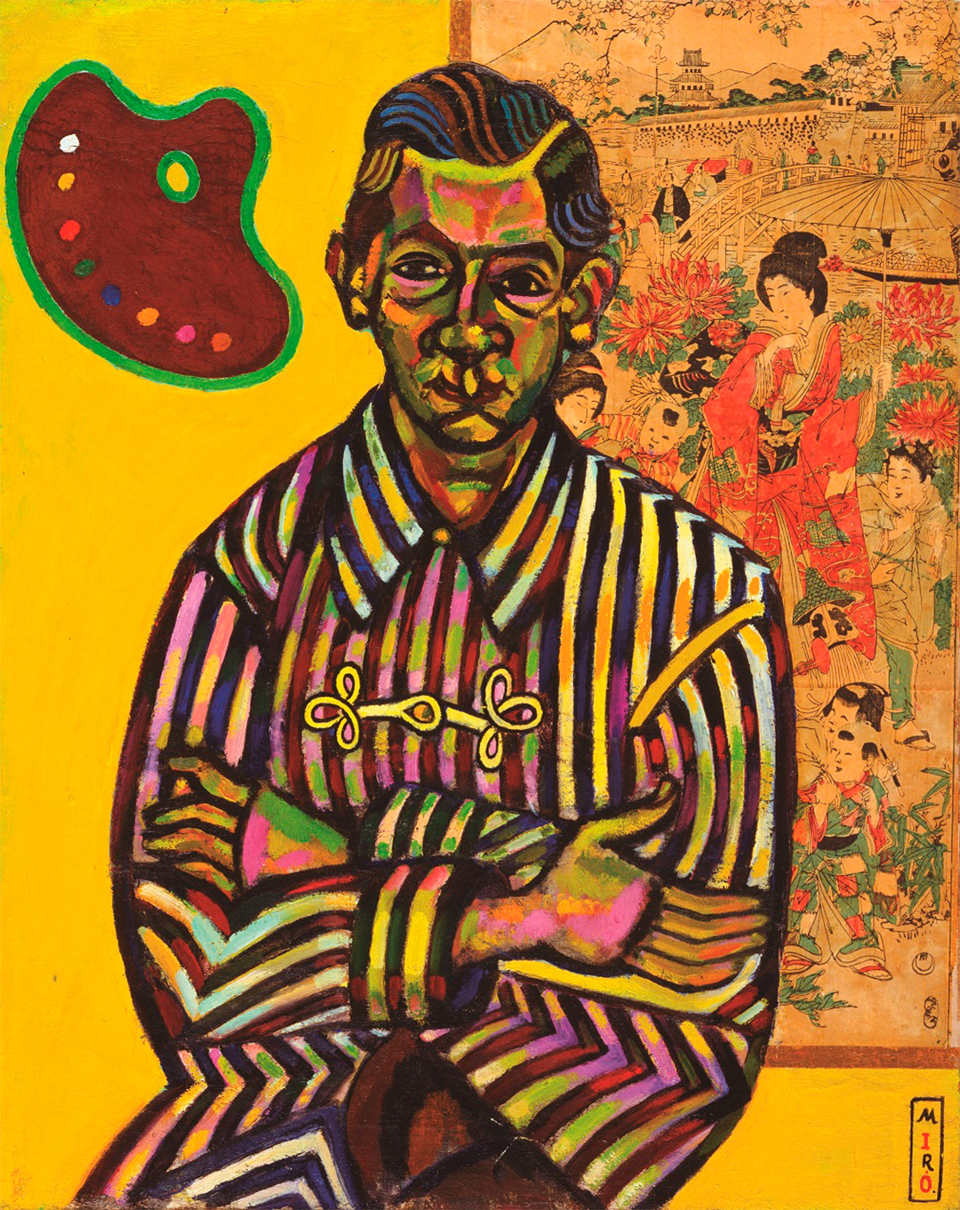 ジュアン・ミロ 《アンリク・クリストフル・リカルの肖像》 1917年 油彩・コラージュ、キャンバス ニューヨーク近代美術館 ©The Museum of Modern Art, New York. Florene May Schoenborn Bequest, 1996/Licensed by Art Resource, NY ©Successió Miró/ADAGP, Paris & JASPAR, Tokyo, 2022 E4304